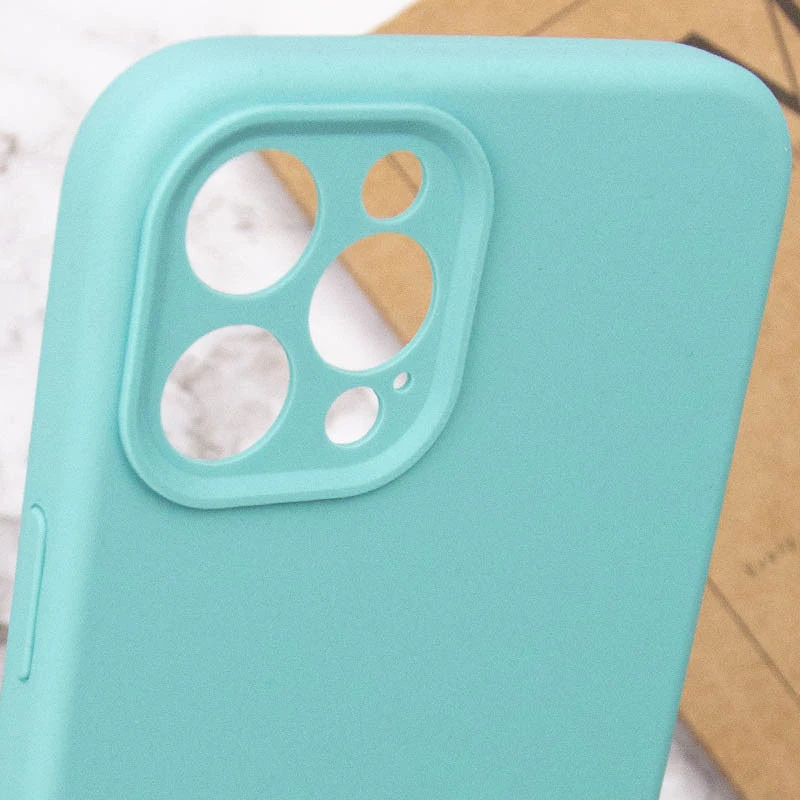 Чохол з захистом камери Silicone Case для Apple iPhone 12 Pro Max (6.7") – Бірюзовий / Marine Green. Фото 7 з 7