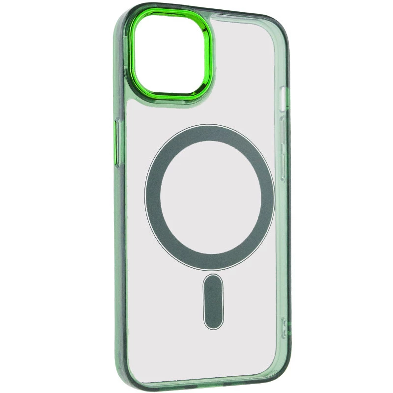 Силіконовий чохол Iris с MagSafe на Apple iPhone 12 Pro Max (6.7") – Зелений. Фото 3 з 8