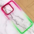 Силіконовий чохол фреш на Xiaomi Redmi 12 – Салатовий / Рожевий. Фото 5 з 9