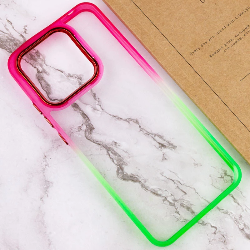 Силиконовый чехол фреш для Xiaomi Redmi Note 13 Pro 4G – Салатовый / Розовый. Фото 5 из 9