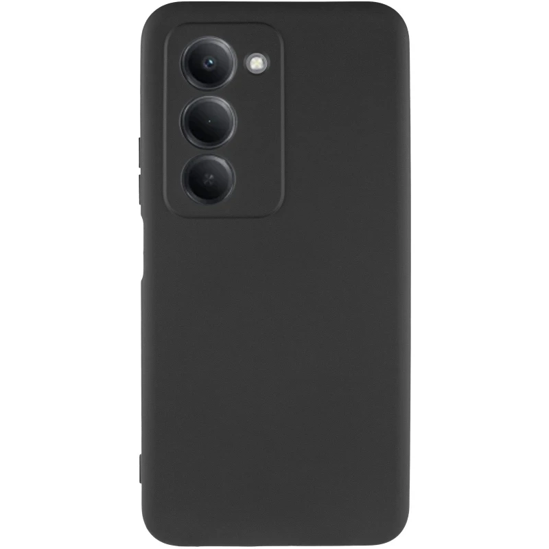 Цветной силиконовый чехол GETMAN с закрытой камерой на Xiaomi Redmi 15 (Global) – Черный / Black. Фото 5 из 8