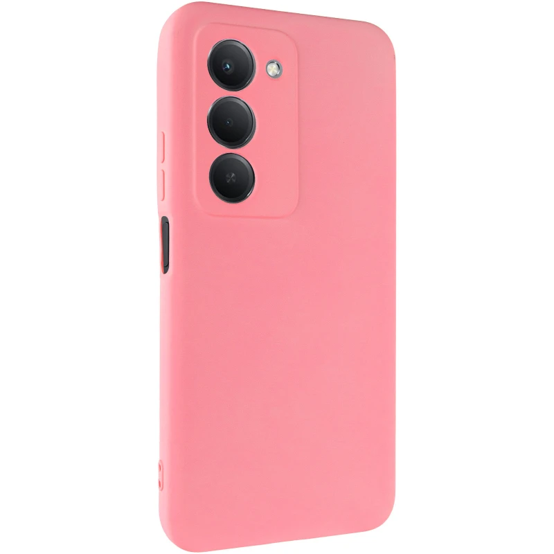 Цветной силиконовый чехол GETMAN с закрытой камерой на Xiaomi Redmi 15 (EU) – Розовый / Pink. Фото 2 из 10