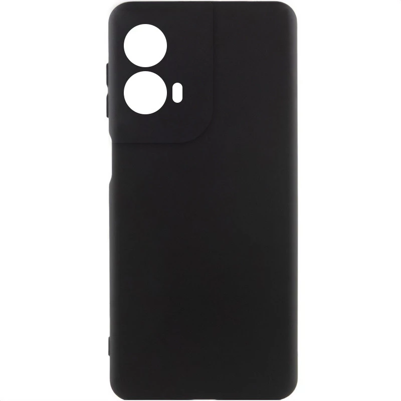 Чохол Silicone Case Lakshmi Plus з закритою камерою на Motorola Moto G85 – Чорний / Black. Фото 2 з 6