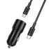АЗП Borofone BZ19B Wisdom PD30W+QC3.0 total 48W (1USB-A/1C) + кабель Type-C to Type-C – Black. Фото 4 з 5