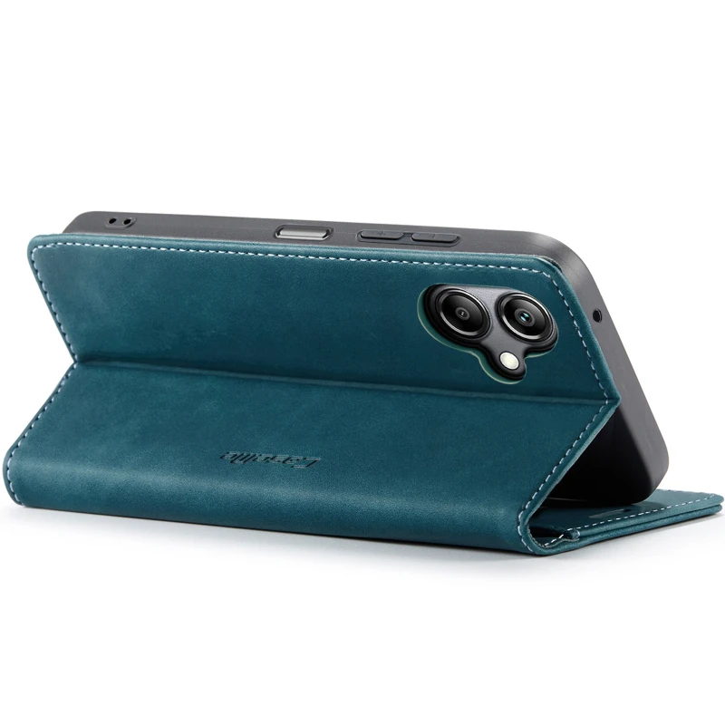 Шкіряний чохол-книжка CaseMe Velvet Nubuck для Samsung Galaxy A07 – Blue. Фото 3 з 5