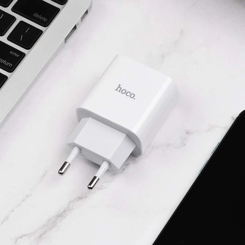 МЗП Hoco C76A Speed source PD20W charger (EU) – Білий. Фото 5 з 6