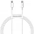 Дата кабель Baseus Superior Series Fast Charging Type-C to Type-C PD 100W (2m) – Білий. Фото 1 з 5