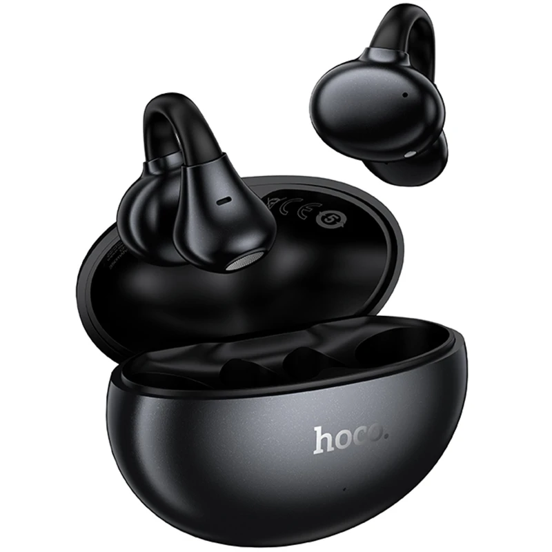 Бездротові TWS навушники Hoco EA8 Warm clip-on (App) – Metal gray. Фото 1 з 4