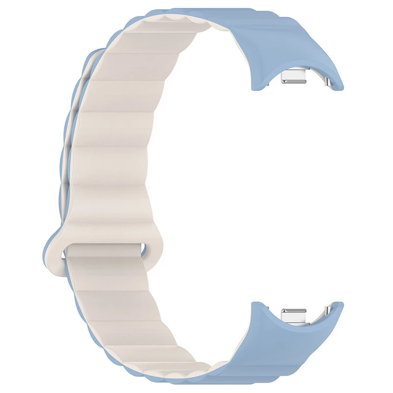 Ремінець Dual-color Magnetic для Xiaomi Mi Band 9/8 – Lilac Blue / White. Фото 6 з 8
