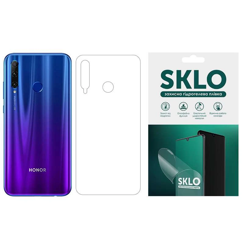 

Гидрогелевая плёнка SKLO на тыльную сторону для Huawei P Smart+ 2019 (Прозрачный), Прозорий