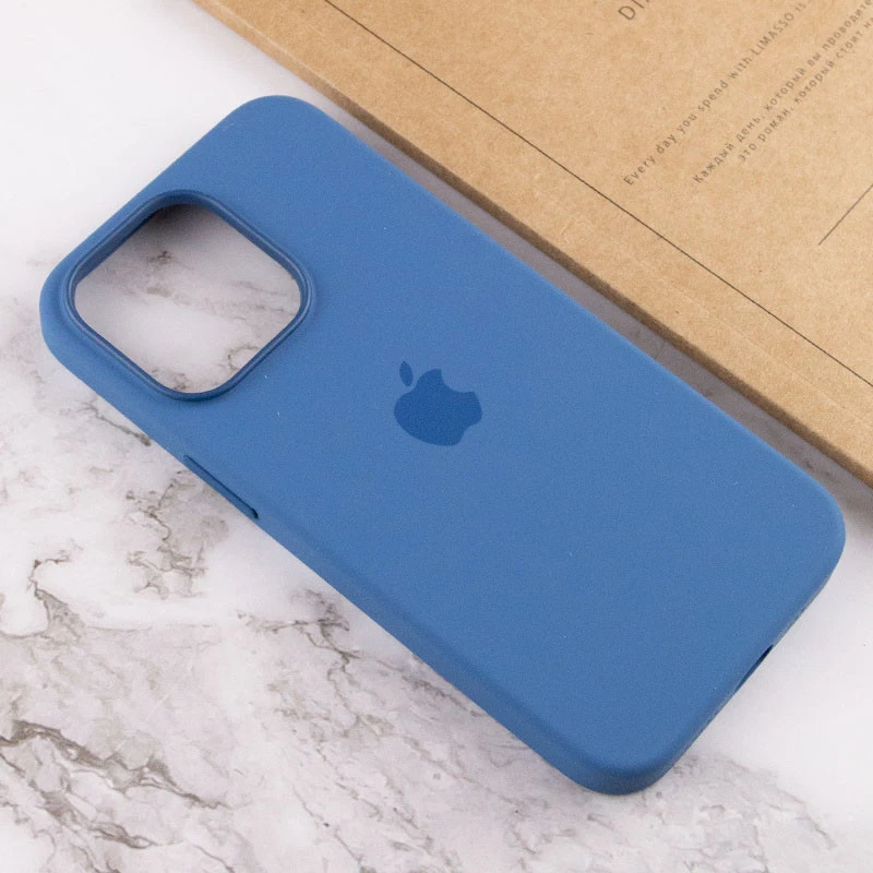 Чехол Silicone case (AAA) with Magsafe and Animation для Apple iPhone 13 Pro Max (6.7") – Синий / Blue Jay. Фото 6 из 6