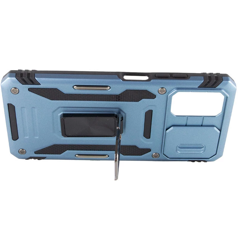 Ударостійкий чохол Square Ring зi шторкою на камеру на Xiaomi Poco X5 Pro 5G – Блакитний / Light Blue. Фото 5 з 6