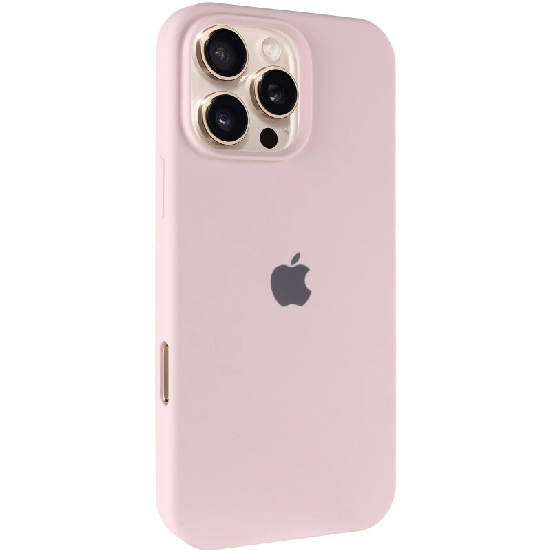 Чехол Silicone Case с закрытым низом для Apple iPhone 16 Pro Max – Розовый / Chalk Pink. Фото 4 из 9