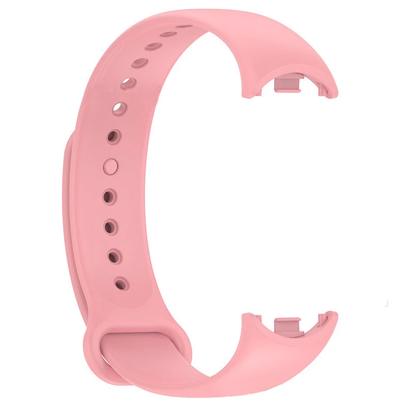 Силиконовый ремешок для Xiaomi Mi Band 7/6/5/4/3 – Розовый / Light pink. Фото 3 из 4
