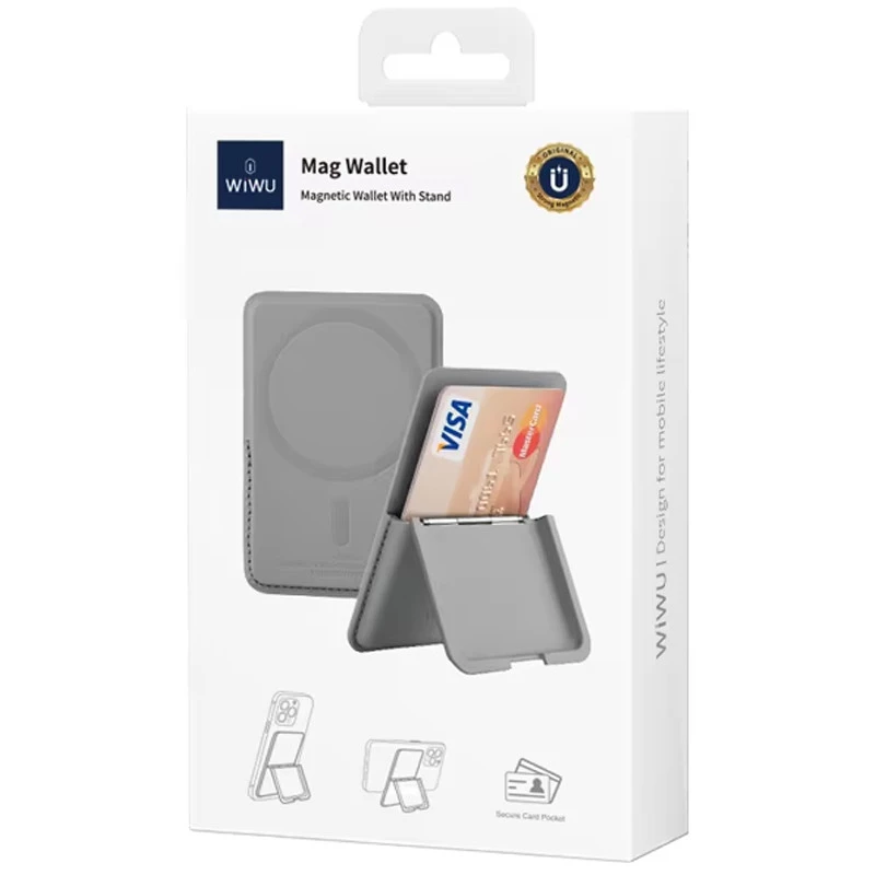 Картхолдер WIWU Mag Wallet MW-001 – Gray. Фото 7 з 7