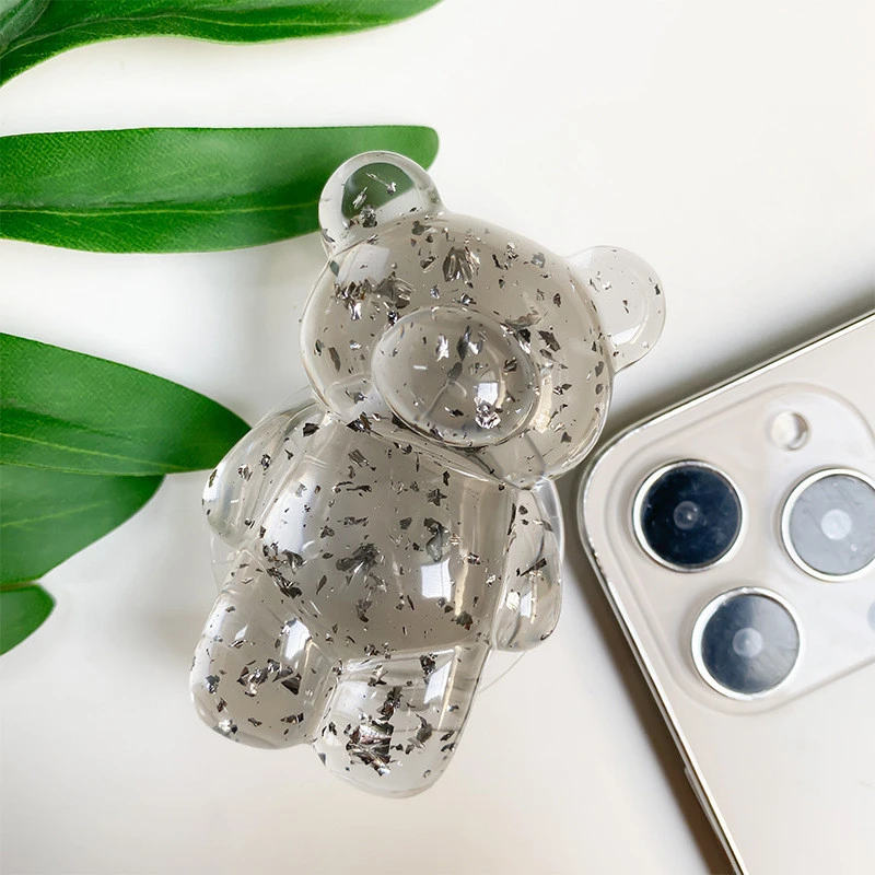 Тримач для телефону Popsocket Big Bear Shimmer – Grey. Фото 2 з 2