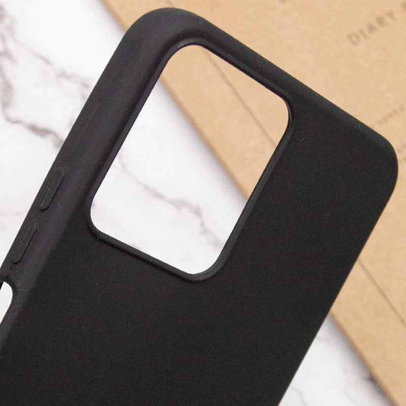 Кольоровий силіконовий чохол на Realme C30 – Чорний. Фото 6 з 6