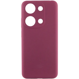 Чехол Silicone Case Lakshmi Premium з закритою камерою на Xiaomi Redmi Note 13 Pro 4G — Бордовый / Plum