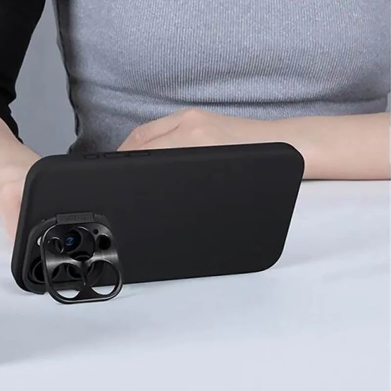 Чохол Silicone Nillkin LensWing Prop Magnetic для Apple iPhone 16 Pro – Чорний / Black. Фото 15 з 24
