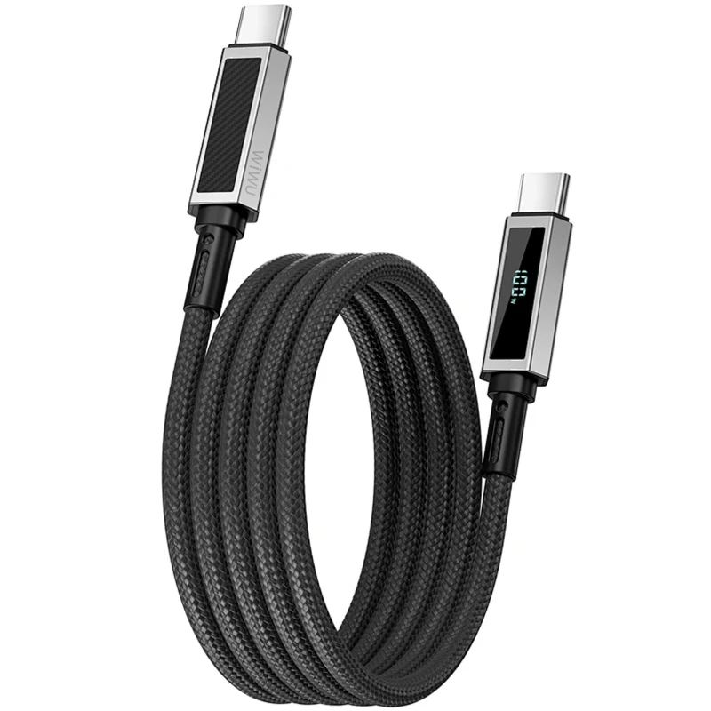 Дата кабель WIWU C079 Warriors Type-C to Type-C 100W (1.2m) – Black. Фото 4 из 6