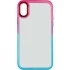 Силіконовий чохол фреш на Apple iPhone XS Max (6.5") – Бірюзовий / Рожевий. Фото 3 з 5