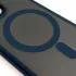 TPU+PC чохол Metal Buttons with Magnetic Fit для Apple iPhone 16 Pro – Синій / Navy Blue. Фото 4 з 9
