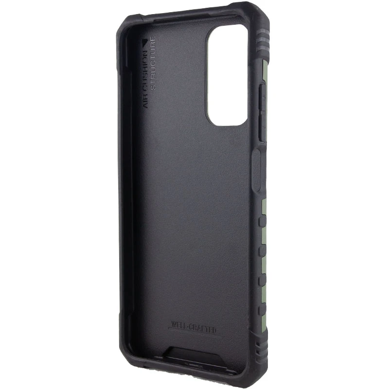 Ударостойкий чехол Pathfinder с кольцом для Xiaomi Redmi Note 11 (Global) / Note 11S – Зеленый / Army Green. Фото 4 из 5