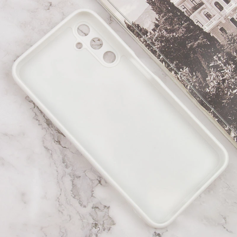 Кольоровий силіконовий чохол із захистом камери на Samsung Galaxy M54 5G – Білий / White. Фото 5 з 7