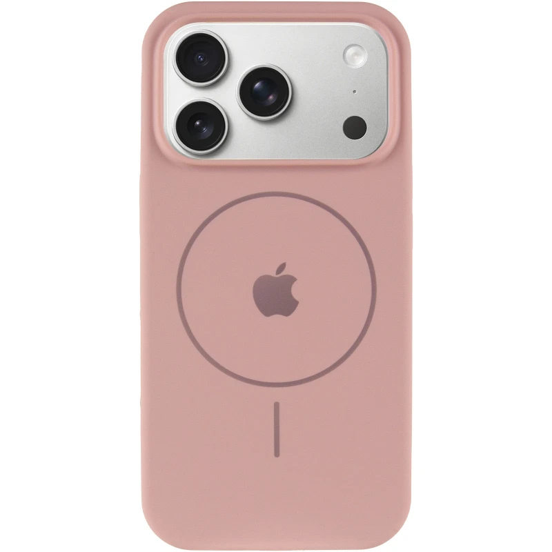 Чохол Silicone Case Full Protective (AA) V2 with MagSafe для Apple iPhone 17 Pro (6.3") – Рожевий / Pink Sand. Фото 4 з 11