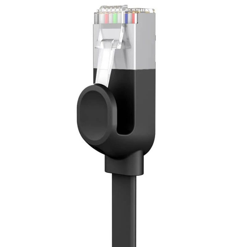 Кабель Baseus High Speed CAT6 Gigabit Ethernet Cable (Flat Cable) 12m Cluster (B00133205111-00) – Black. Фото 2 из 8