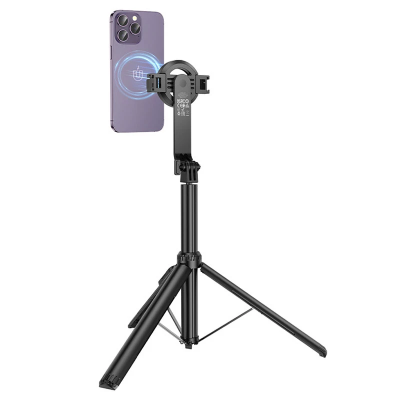 Монопод для селфи Hoco K25 Sherkhan magnetic – Black. Фото 4 из 8