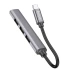Перехідник Hoco HB26 4in1 (Type-C to USB3.0+USB2.0*3) – Metal gray. Фото 2 з 3