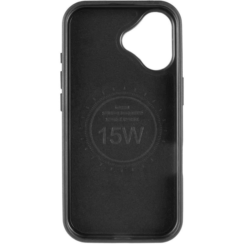 Кожаный чехол Rally with MagSafe для Apple iPhone 17 (6.3") – Black / Orange. Фото 4 из 6