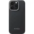 Чохол Aramid Fiber PTK Premium with MagSafe (NFC) для Apple iPhone 15 Pro Max (6.7") – Black / Grey. Фото 2 з 2