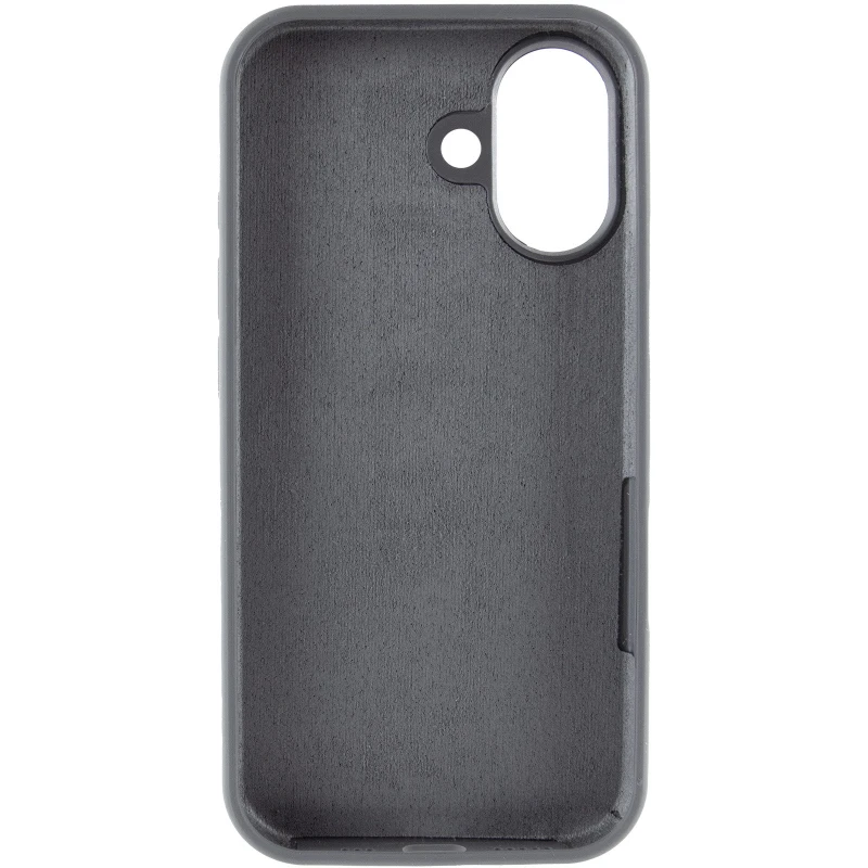 Чохол Silicone Case з закритим низом на Apple iPhone 16 – Сірий / Dark Gray. Фото 5 з 8