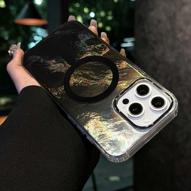 Силіконовий чохол Shiny Mountain (MagFit) для Apple iPhone 16 Pro Max – Black. Фото 2 з 3