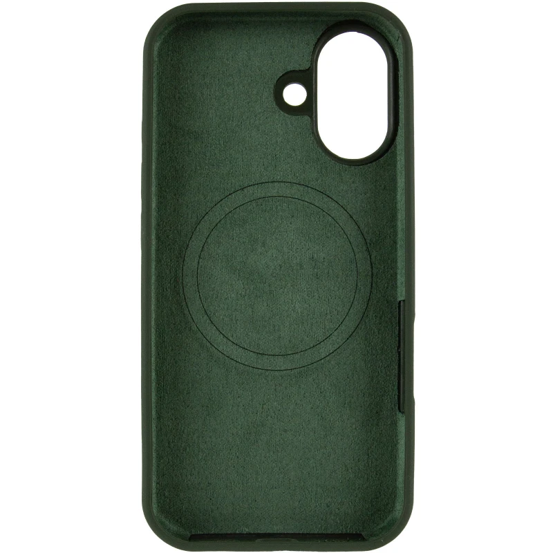 Чохол Silicone Case Full Protective (AA) V2 with MagSafe для Apple iPhone 17 (6.3") – Зелений / Cyprus Green. Фото 7 з 11