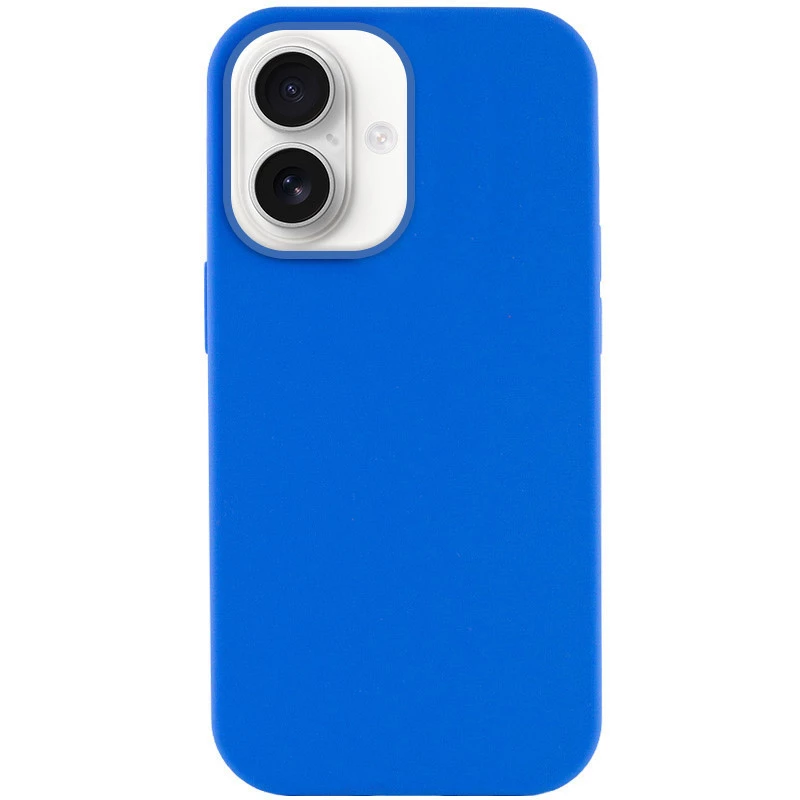 Чохол з закритим низом Silicone Case на Apple iPhone 16 – Синій / Capri Blue. Фото 2 з 7
