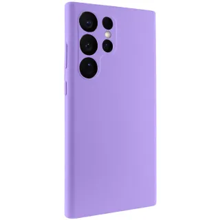 Чехол Silicone Case Lakshmi Premium з закритою камерою на Samsung Galaxy S24 Ultra — Сиреневый / Dasheen