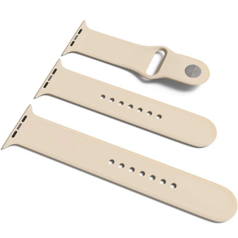 

Силиконовый ремешок для Apple Watch Sport Band 38 / 40 (S/M & M/L) 3pcs (Бежевый / Antigue White), Бежевий / antigue white