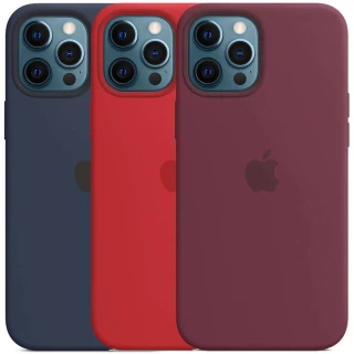 Чохол Silicone case Premium з Magsafe на Apple iPhone 12 (6.1") фото 1 з 3