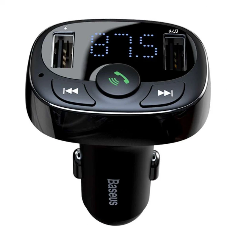 

АЗП Baseus Bluetooth FM Launcher 2.4A 2USB (Чорний)