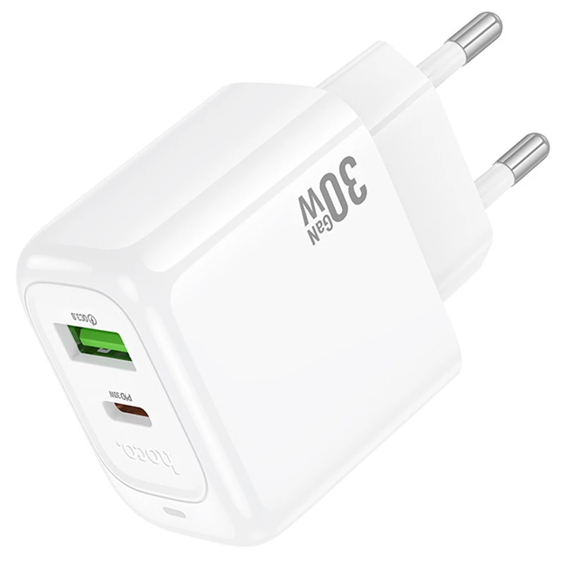 МЗП Hoco CS55A Surplus PD30W+QC3.0 (1USB-A/1C) – White. Фото 5 з 8