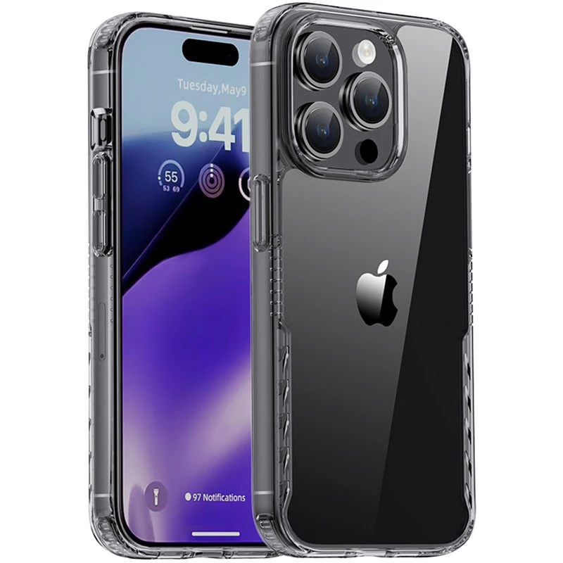 

Ребристый силиконовый чехол на Apple iPhone 15 Pro Max (6.7") (Grey)