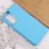 Кольоровий силіконовий чохол на Samsung Galaxy S21 Ultra – Блакитний. Фото 4 з 4