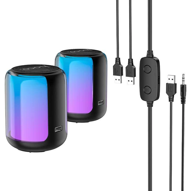 Bluetooth Колонка Hoco BS56 Colorful 2in1 – Black. Фото 3 з 8