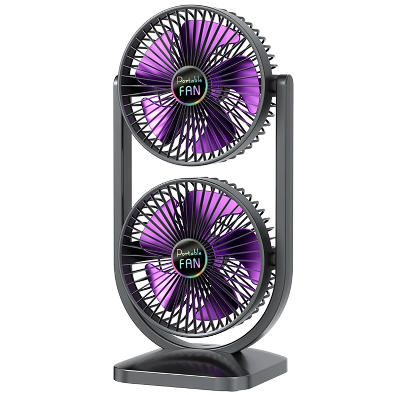 Настільний вентилятор S30 Dual-Fan 3000mAh – Black. Фото 1 з 3