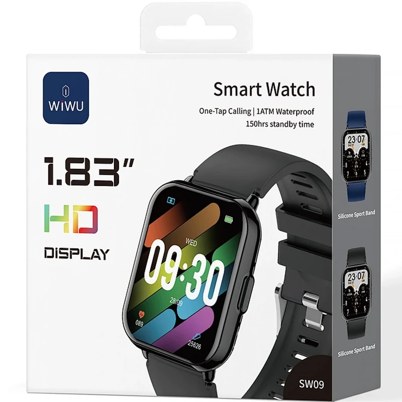 Смарт-годинник WiWU SW09 Smart sports watch (call version) – Black. Фото 2 з 6