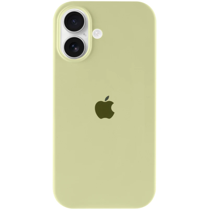 Чохол Silicone Case з закритим низом на Apple iPhone 16 – Жовтий / Mellow Yellow. Фото 8 з 16