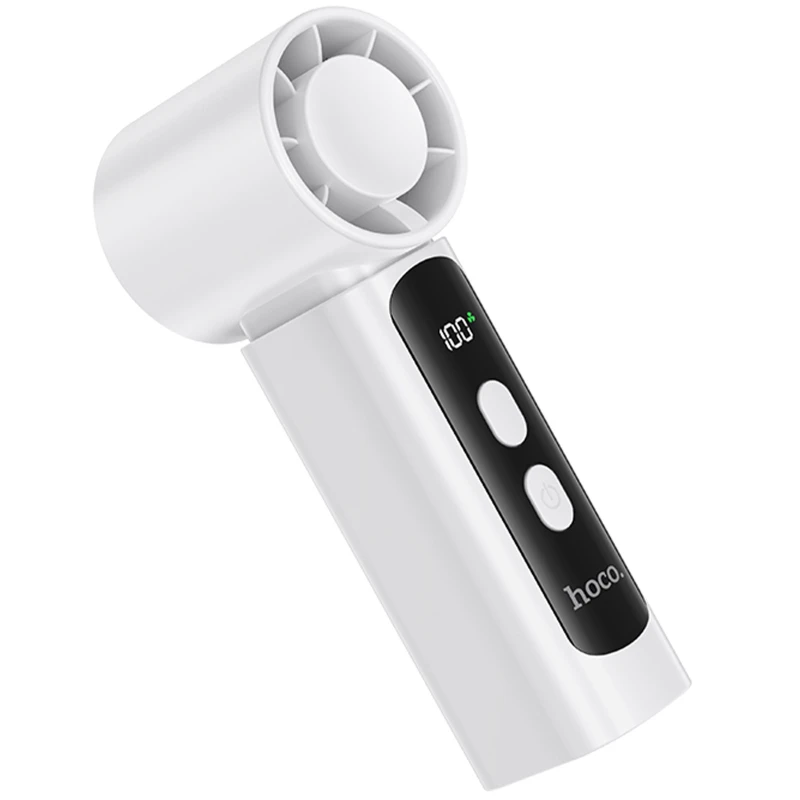Портативний вентилятор Hoco HX601 handheld folding fan 3000 mAh – White. Фото 5 з 5
